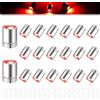 TaimeiMao 20 mini luci a LED per illuminazione della casa delle bambole, piccole luci a LED rosse con batteria e 40 punti di colla, mini luci in miniatura, per modelli in miniatura, palloncini, decorazioni fai