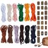 OLYCRAFT 24m Elastici per il Taccuino TN Traveler con 30pz Fermagli Corde di Gomma Elastica in Poliestere di Ricambio per Forniture di Diario e Quaderni In Pelle Accessori Fai Da Te