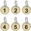 Aspire 1-50 Portachiavi Numerati in ABS, Portachiavi con Targhette Identificative, dorati da 1 a 50