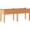 Outsunny Orto Urbano Rialzato in Legno 184x59x76,5 cm con 6 Fori di Drenaggio per Coltivazioni Piante Fiori Marrone | Aosom Italy