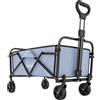 Outsunny Carrello da Giardino Carretto da Trasporto Pieghevole Tutto-Terreno 66 L Portata 68 kg Maniglia Regolabile 81 x 45 x 89 cm Grigio | Aosom Italy