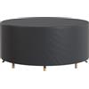 Outsunny Copertura per mobili da giardino impermeabile per tavolo rotondo, tessuto Oxford 420D per giardino esterno, Ø200 x 80 cm, nero | Aosom Italy