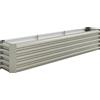 Outsunny Orto a cassone orto rialzato acciaio zincato barre di supporto e piastre angolari fondo aperto 240x40x45cm grigio argento | Aosom Italy