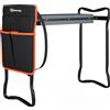 Outsunny Sgabello da giardino pieghevole con cuscinetto in EVA, sedile da giardino con borsa porta-attrezzi da cintura, portata 150 kg | Aosom Italy