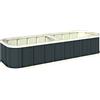 Outsunny Fioriera rialzata in acciaio galvanizzato, letto da giardino con guanti e bordi ripiegati, 165 x 52 x 31 cm, grigio scuro | Aosom Italy