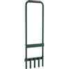 Outsunny Arieggiatore Manuale per Prato con 5 Punte Cave Manico Antiscivolo Strumento per Arieggiare il Prato Verde Scuro | Aosom Italy