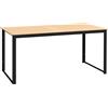 Outsunny Tavolo da giardino per 6 persone 160 x 80 cm Resistente alle intemperie Tavolo da balcone con piano a doghe, tavolo buffet outdoor Teak | Aosom Italy