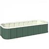 Outsunny Letto rialzato in acciaio, vaso da coltivazione con chiusure a scatto, bordo piegato, mini-serra 136 x 52 x 31 cm Verde chiaro | Aosom Italy
