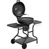 Outsunny Barbecue a carbone BBQ Smoker con tavoli laterali termometro nel coperchio ruote 129 x 63,5 x 106,5 cm | Aosom Italy