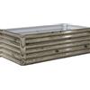 Outsunny Fioriera Esterna Grande Rettangolare in Acciaio Galvanizzato per Terrazza con Fondo Aperto 180x90x57,5 cm Naturale | Aosom Italy