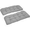Outsunny Cuscino per Panca a 2 Posti per Interni ed Esterni con 8 Cuciture per Sedie Divani 110x48x8 cm Grigio | Aosom Italy