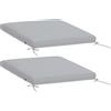 Outsunny Set da 2 cuscini per sedia da giardino, cuscinetti 50 x 50 cm, schiuma ad alta densità, antiscivolo 50x50 cm grigio | Aosom Italy