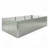 Outsunny Fioriera da esterno, fioriera rialzata galvanizzata con bordo di sicurezza e fondo aperto 240 x 120 x 60 cm grigio argentato | Aosom Italy