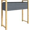 Outsunny Aiuola rialzata in legno massello, letto da piantare, serra primaverile, aiuola da giardino, fioriera per piante rampicanti e fiori 98x37x90 cm Grigio+Legno naturale | Aosom Italy
