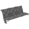 Outsunny Cuscino per panca idrorepellente antiscivolo Outdoor-Schaukelpolster mit Rückenlehne & Befestigungen 150 x 100 cm dunkelgrau | Aosom Italy