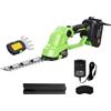 Outsunny Tagliasiepi a batteria 2-in-1, tagliasiepi e cesoia con lunghezza di taglio 20/10 cm, caricabatterie | Aosom Italy