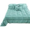 PETTI Artigiani Italiani - Trapunta in Morbido e Caldo Velluto 350 g/m², Piumone Singolo, Double Face, Trapunta Singola: 160x260 cm, Tiffany, 100% Made in Italy
