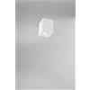 Perenz Illumina Faretto-plafoniera in alluminio bianco Centric 1 luce attacco GU10 quadrato 9,5cm