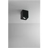 Perenz Illumina Faretto-plafoniera in alluminio nero Centric 1 luce attacco GU10 quadrato 9,5cm
