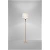 Perenz Illumina Abaco piantana in metallo ottone brunito multicolor + paralume avana 1 Luce attacco E27 Interruttore on e off a pedale