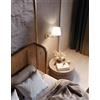 Perenz Illumina Crane applique in metallo oro opaco Interruttore on/off a catenella sulla base paralume bianco 1 luce attacco E14