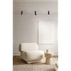 Perenz Illumina Kone faretto in alluminio nero con rotazione e inclinazione LED 10W 3000K CRI?90 220-240V 50/60Hz 900Lm d.7cm