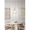 Perenz Illumina Lia sospensione in vetro e metallo cognac specchiato + ottone brunito 1 luce attacco E27 D. 25cm
