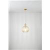 Perenz Illumina Lia sospensione in vetro e metallo cognac specchiato + ottone brunito 1 luce attacco E27 D. 32cm