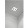 Perenz Illumina Oasis Faretto da incasso orientabile in alluminio bianco 9x9cm 1 luce attacco GU10