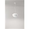 Perenz Illumina Minea sospensione in gesso e metallo bianco verniciabile 1 luce attacco E27 d.34,5cm