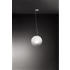 Perenz Illumina Moon sospensione in vetro e metallo bianco 1 luce attacco E27 d.30cm