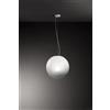 Perenz Illumina Moon sospensione in vetro e metallo bianco 1 luce attacco E27 d.40cm