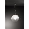 Perenz Illumina Moon sospensione in vetro e metallo bianco 1 luce attacco E27 d.50cm