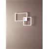 Perenz Illumina PLAFONIERA IN ALLUMINIO COLORE BIANCO CROSS LED 45W CCT 3000K 4000K 6000K CRI?80 220-240V 50/60Hz 3350Lm