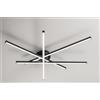 Perenz Illumina PLAFONIERA IN ALLUMINIO COLORE NERA SYNCRO LED 58W CCT 3000K 4000K 6000K 4060LM 90CM DIMMERABILE