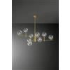 Perenz Illumina Pyrex lampadario da soffitto in vetro e metallo ottone brunito 9 luci attacco G9 d.120cm