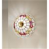 Perenz Illumina PLAFONIERA IN MADREPERLA D.30 CM COCKTAIL D.30CM DECORO FRUTTA 2 LUCI ATTACCO E27
