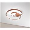 Perenz Illumina Plafoniera in metallo cannella opaco Ritmo LED 55W CCT 3000K 4000K 6000K CRI?80 220-240V 50/60Hz 4400Lm D.60CM