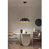 Perenz Illumina Prisma sospensione in metallo e plasticanero opaco + oro opaco 1 luce attacco E27 d.56cm