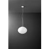Perenz Illumina Saturno sospensione in vetro e metallo bianco opaco 2 luci attacco E27 d.40cm
