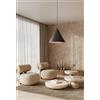 Perenz Illumina sospensione in metallo grigiogrigio metalizzato + marrone metallizzato Iconic 1 luce attacco E27 d.50cm