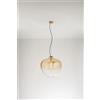 Perenz Illumina Sospensione vetro e metallo ambra specchiato sfumato e ottone brunito Big bowl 1 luce attacco E27