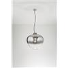 Perenz Illumina Sospensione vetro e metallo fumé specchiato sfumato e cromo lucido Big bowl 1 luce attacco E27