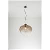 Perenz Illumina Sospensione vetro e metallo marrone specchiato sfumato e nero opaco Big bowl 1 luce attacco E27