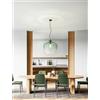 Perenz Illumina Sospensione vetro e metallo verde specchiato sfumato e nero opaco Big bowl 1 luce attacco E27
