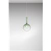 Perenz Illumina sospensione vetro e metallo verde trasparente sfumato Lollipop d.25cm 1 luce attacco E27 Rosone non incluso