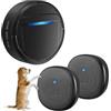 Whimsii Campanello per Cani Senza Fili, Campanello ad Anello per Uscire, Pulsanti Impermeabili IP55, 55 Melodie, 4 Livelli di Volume e 289,6 m di Portata (Nero, 1 Ricevitore 2 trasmettitore)