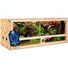 ITA Terrario in legno 100x40x40 cm con ventilazione laterale e igrometro integrato - Terrario in legno OSB-3 - Per rettili, serpenti, anfibi - Prodotto UE, certificato FSC