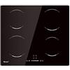 GIONIEN Piano cottura a induzione, piano cottura elettrico da 60 cm, piano cottura 4 fuochi GIB464SC
