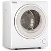 Klarstein Jet Set 2500 - Asciugatrice a Espulsione, Carica Frontale, 850 W, Libera Installazione/Sottopiano, Classe C, 2,5 kg, Riscaldamento PTC, Calore fino a 60 C, Timer 20-200 min, Bianca
